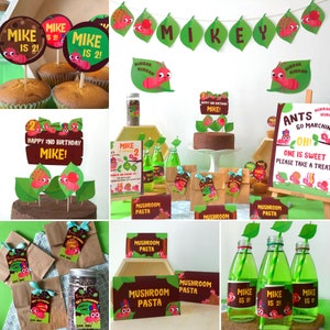 Ants go Marching Birthday Editable Party Kit Printables/ Ants Picnic Party Printable Kit Editable