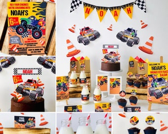 Monster Truck Party imprimables / Kit imprimable Monster Jam fête d'anniversaire modifiable