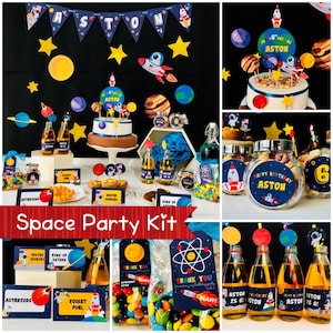 Space Birthday Party/ Galaxy themed Party/ Outer Space themed Party EDITABLE Party Kit/ Party Set Printable