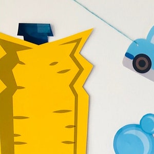 Car Wash Large Yellow Wipers Cut-Outs Printable
