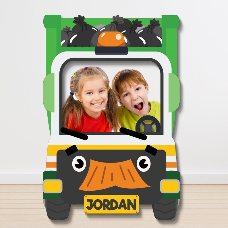 Trash Picture Frame Garbage Truck Photo Booth Prop, EDITABLE Printable - Etsy