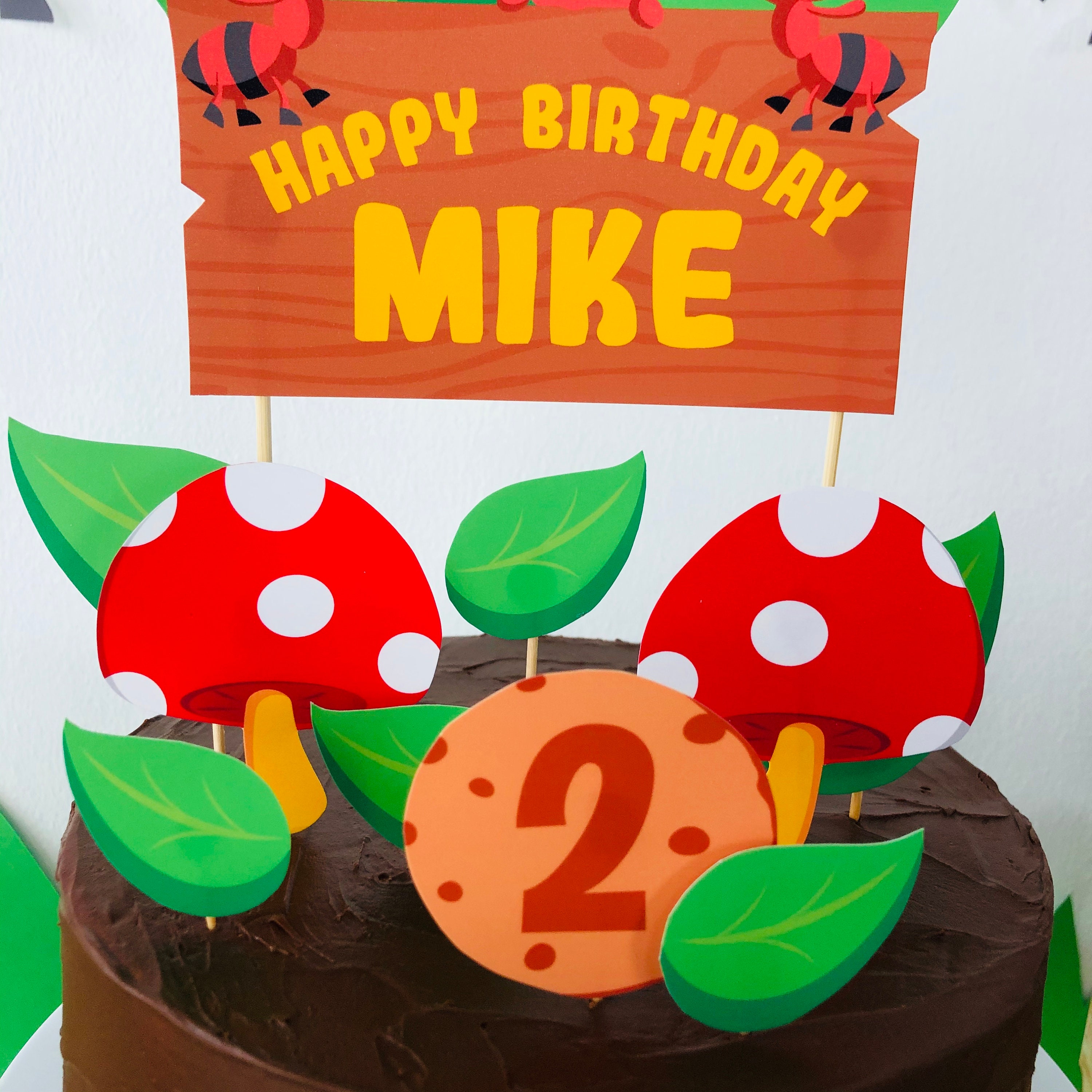 Ants Go Marching Cake Topper, Editable Birthday Printable (digital ...