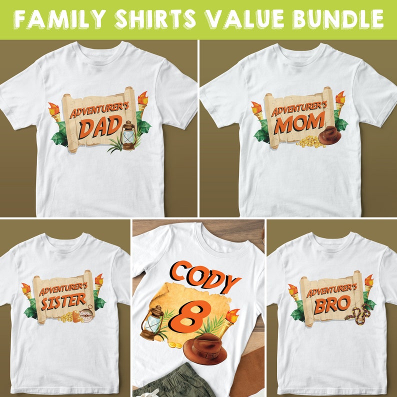 Indiana Jones Party Adventure Explorer Birthday Party Family Birthday Shirt