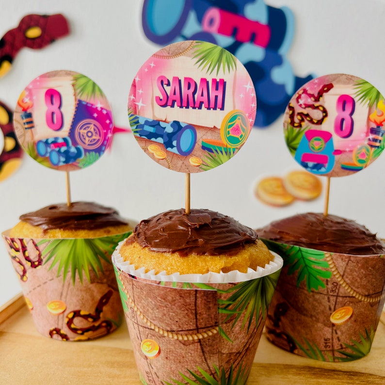 Indiana Jones Girl Party Cupcake Toppers Printable/ Ridley - Etsy
