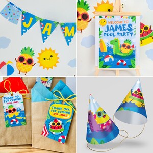 Summer Pool Party Decorations/ Water Slide Beach Birthday Party Decor