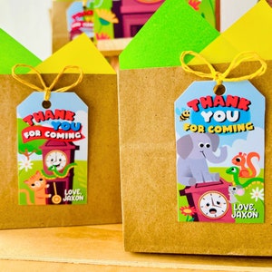 Hickory Dickory Dock Party Favor Gift Tags | Nursery Rhymes Party Favor Tags | Mouse went up the Clock Party Favor Labels | First Birthday Party Tags