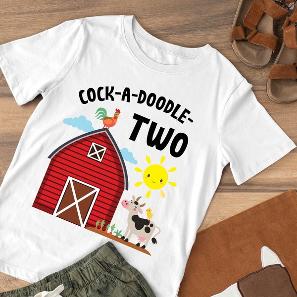 Old MacDonald Farm Birthday Shirt/ Animal Farm Barnyard Birthday Tee Shirt Design (for your own printing)