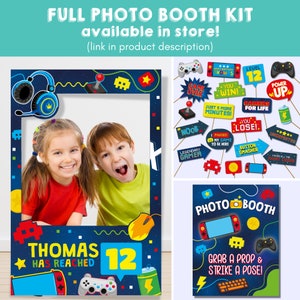 Video Gamer Birthday Party Photo Props Gaming Photo Booth Props