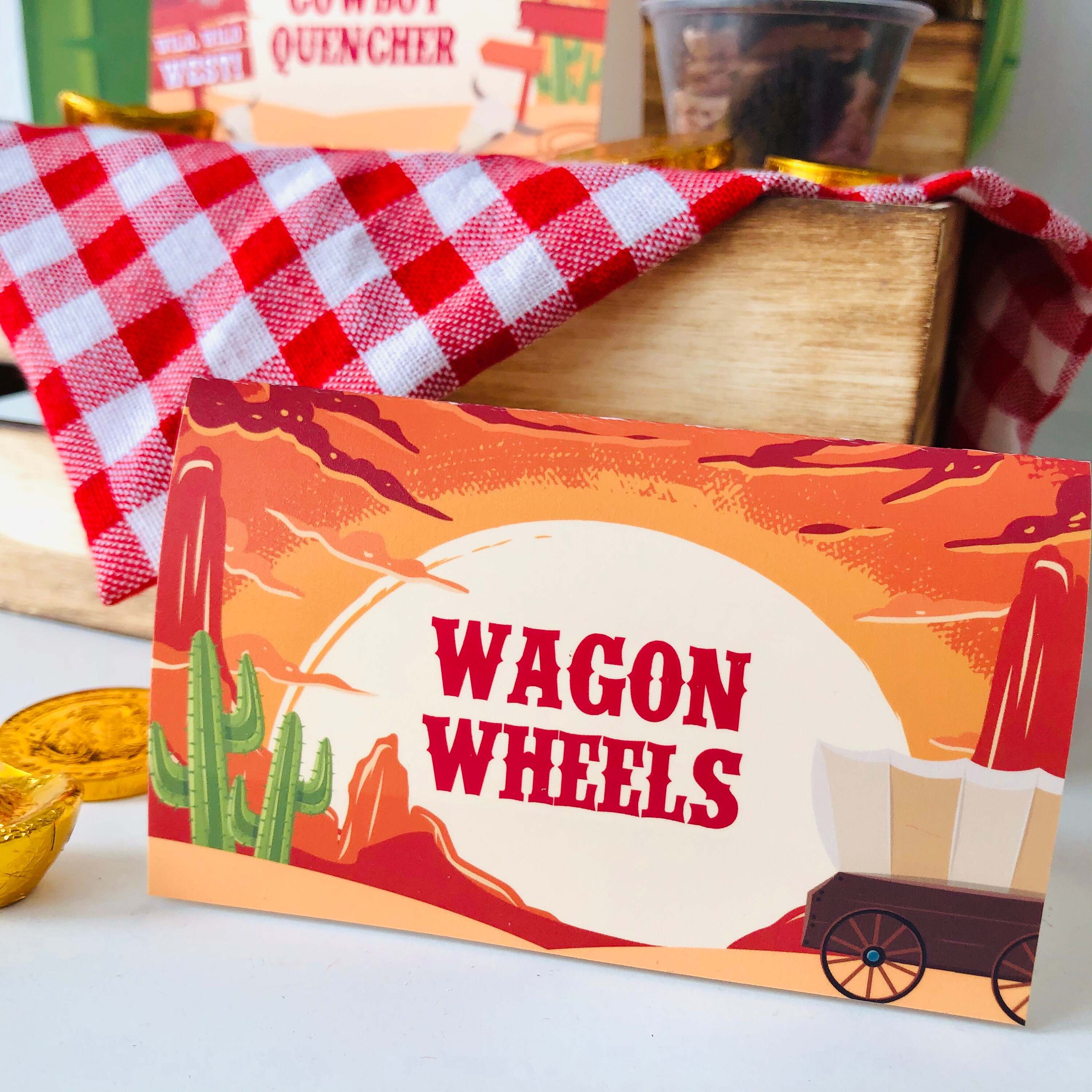 Cowboy Food Label/ Wild West Cowboy Food Tent/ Wild Western Etsy