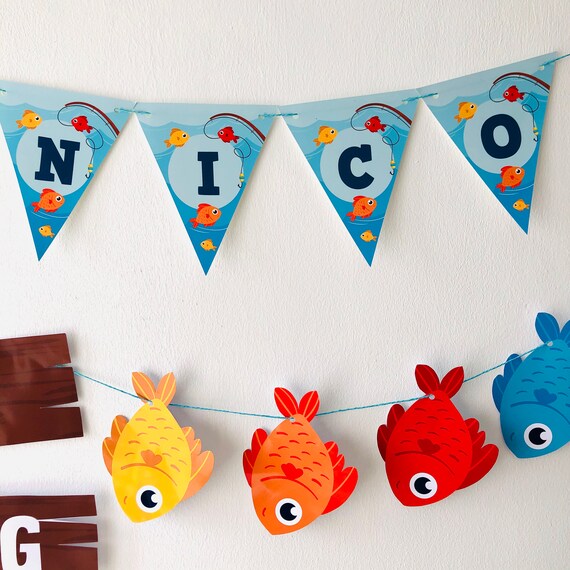 Fishing Birthday Party Banner Gone Fishing Birthday Banner EDITABLE Fishing Birthday Party Banner Gone Fishing Birthday Banner EDITABLE