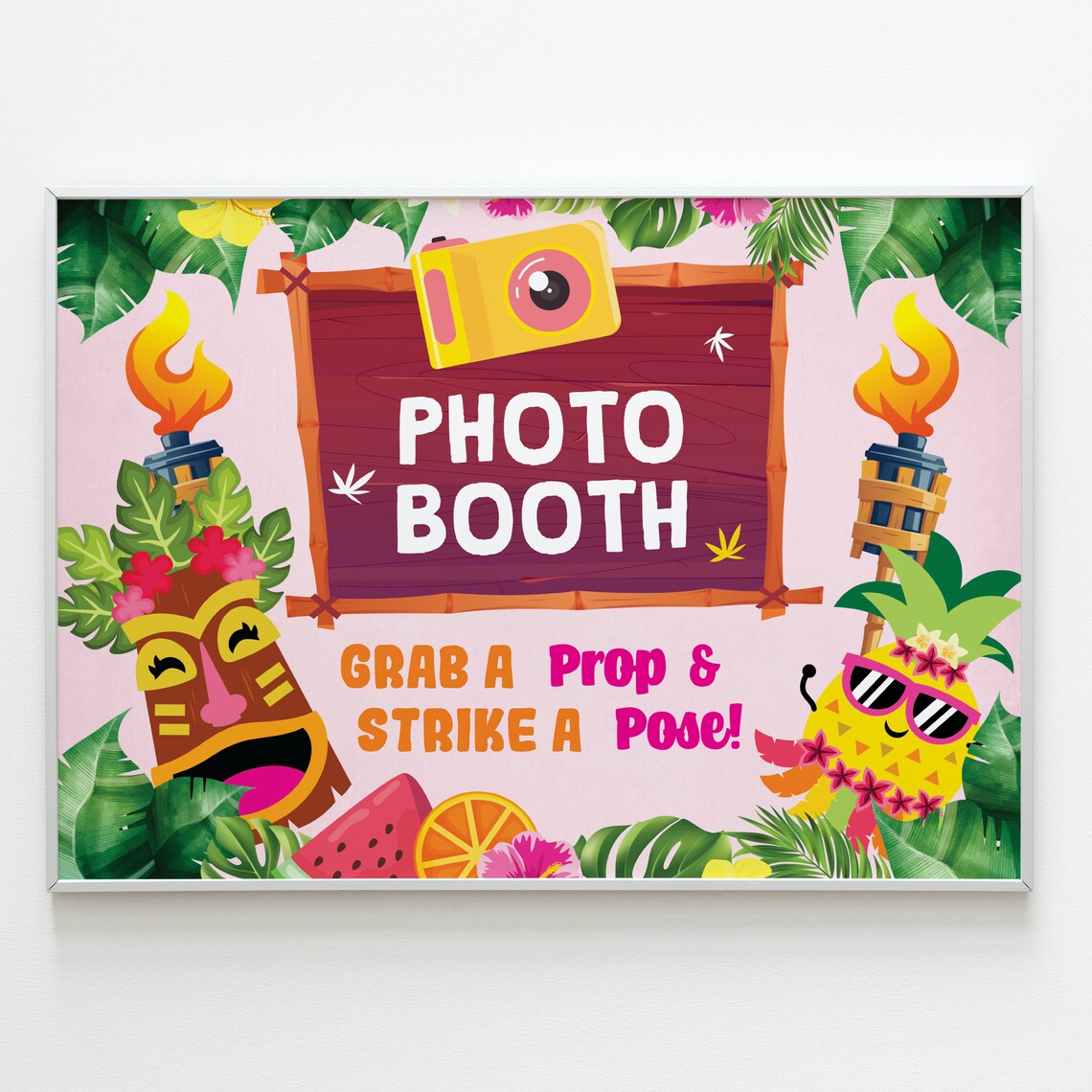 Luau Party Photo Props Printable/ Hawaiian Party Photo Props - Etsy