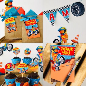 Dirt Bike Party Printables / Motocross Birthday Party Printable Kit ...
