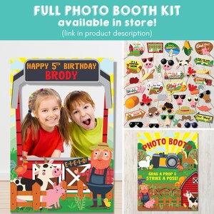 Old MacDonald Farm Party Photo Props/ Animal Farm Barnyard Birthday Photo Booth Props/ Party Activity Party Entertainment