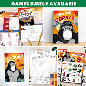 King Kong Party, Planet of the Apes Birthday Party, Black Gorilla Party, Jungle Birthday Bash, Chimpanzee Party Activity, Entertainment, Skull Island Games