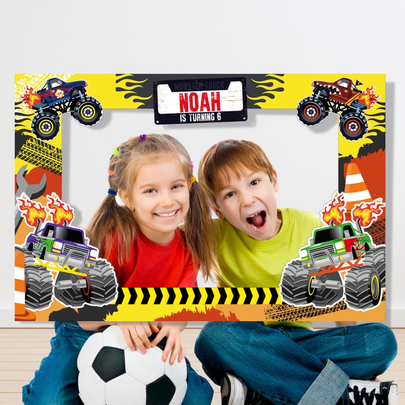 Monster Truck Party Photo Booth Photo Props