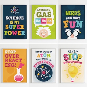 Scientist Classroom Posters/ Science Party Signs Party Decorations EDITABLE Printable