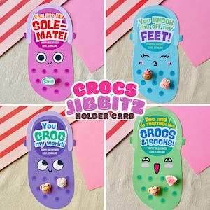 Crocs Jibbitz Valentine Card | Non-Candy Classroom Gift (Instant Download)
