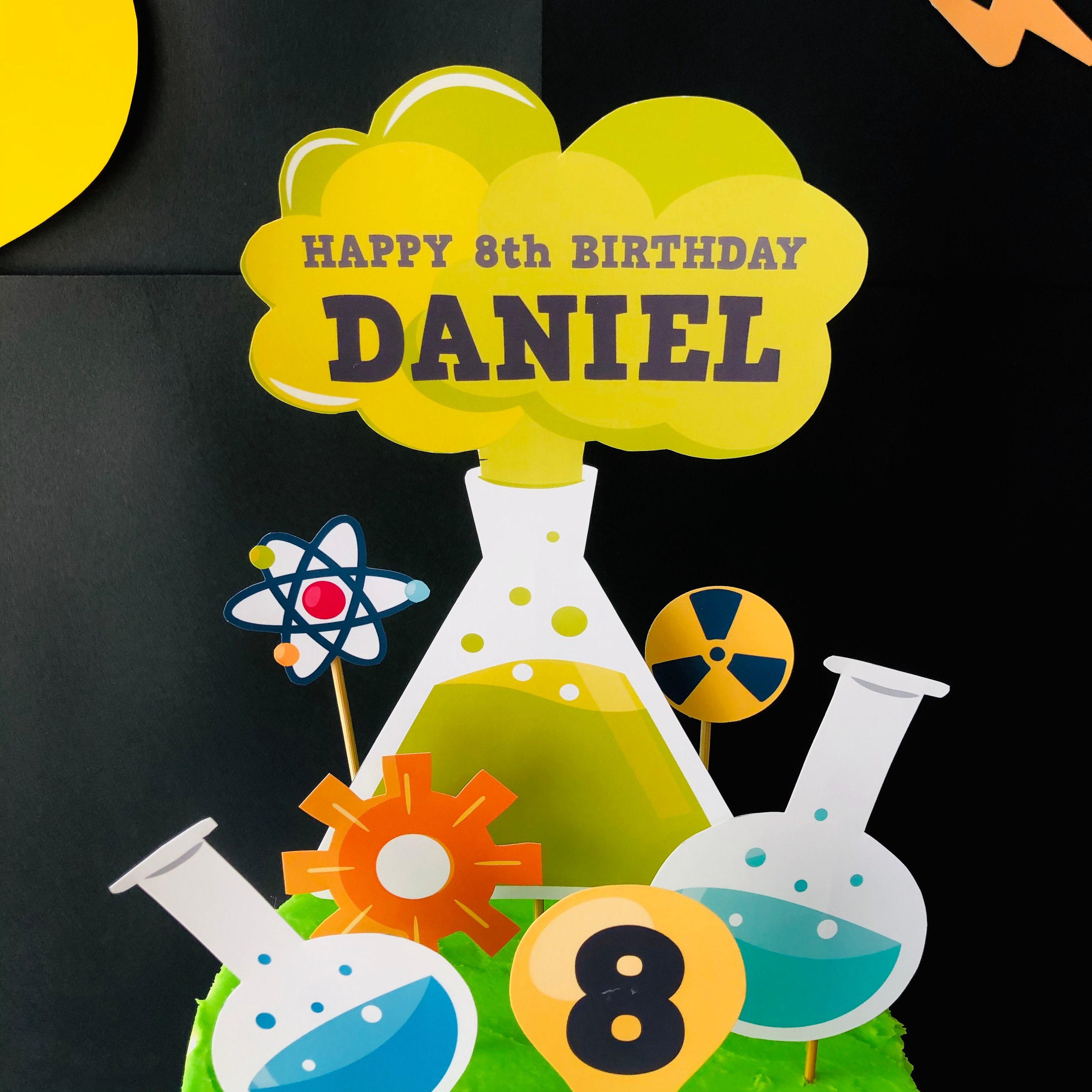 Mad Science Birthday Cake Topper/ Scientist Birthday Party Etsy Australia