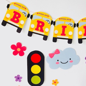 Wheels on the Bus Party Banner