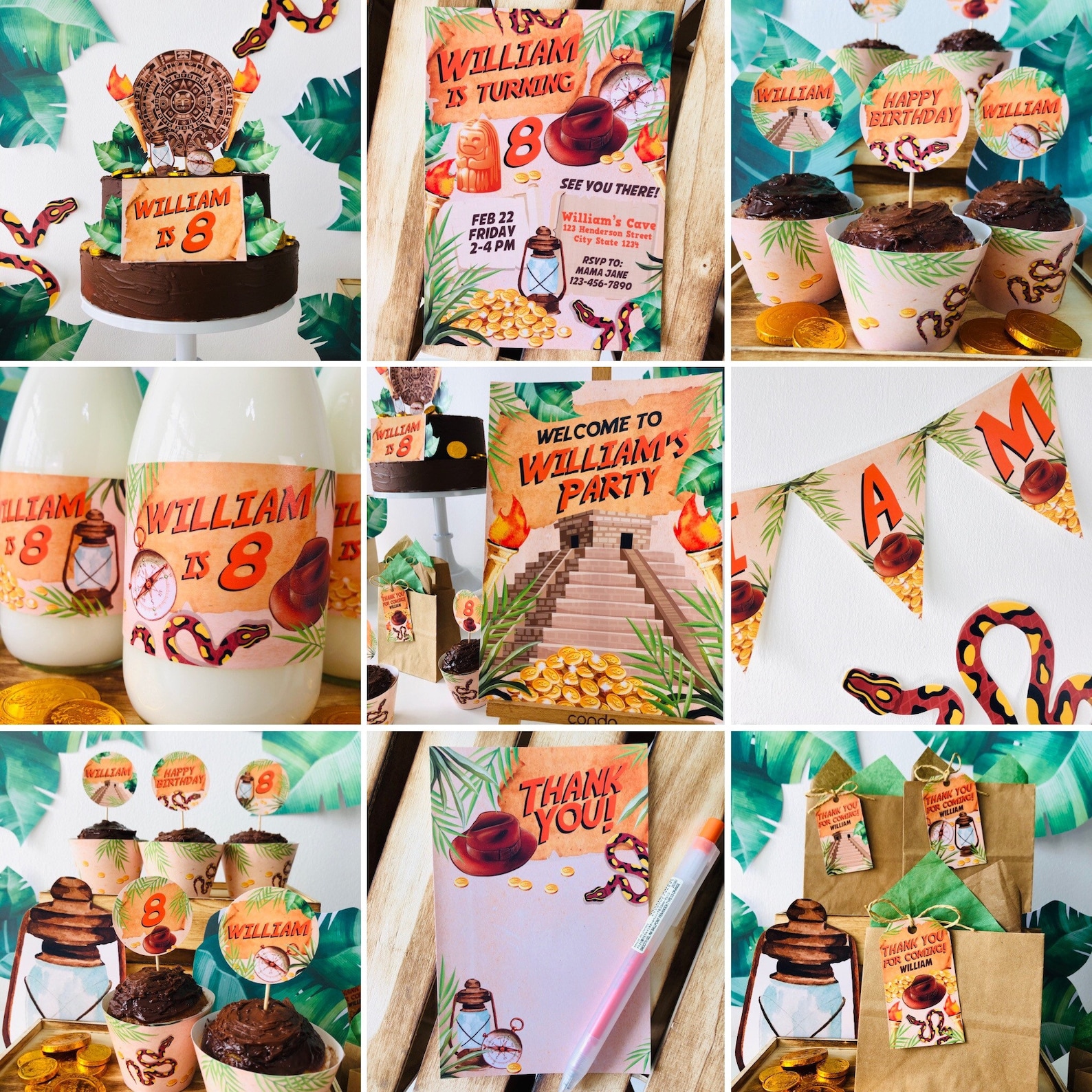 Indiana Jones Party Decorations Printables Kit / Adventure | Etsy