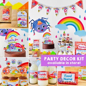 Itsy Bitsy Spider Birthday Party/ Incy Wincy Spider Party First Birthday Nursery Rhymes Party