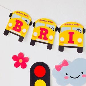 Wheels on the Bus Party Banner