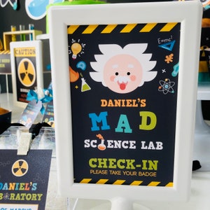 Science Party Sign Science Laboratory Access Sign