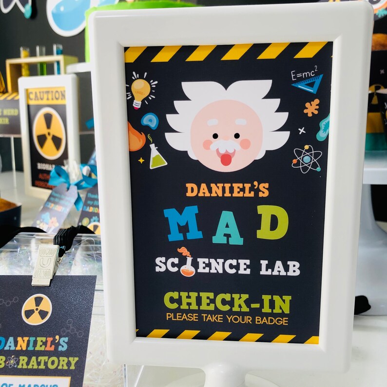 Science Party Sign Science Laboratory Access Sign