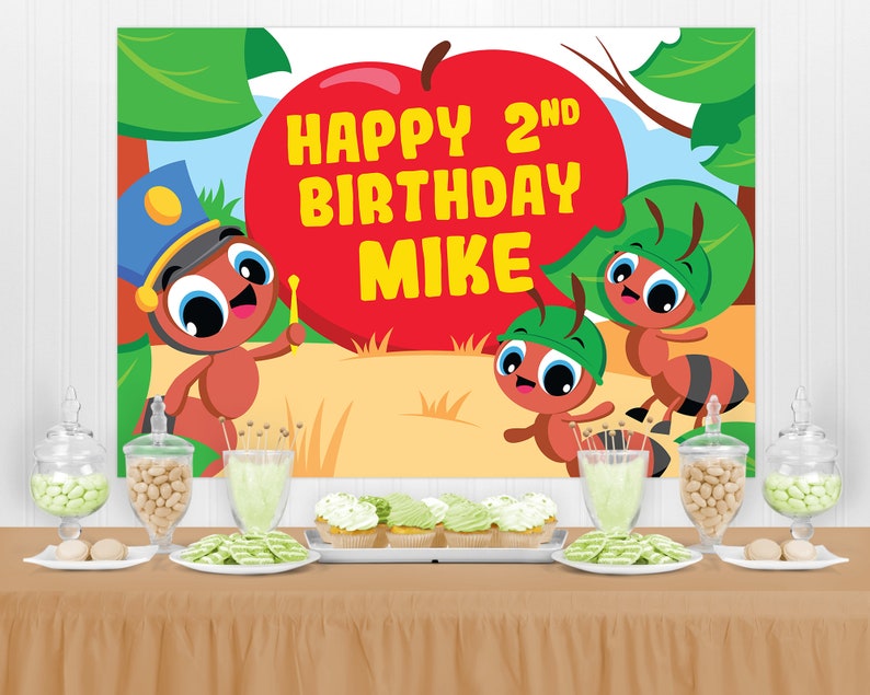 Ants Go Marching Birthday Backdrop