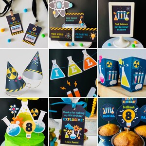 Mad Science Party Decorations Editable Printable Kit /scientist ...