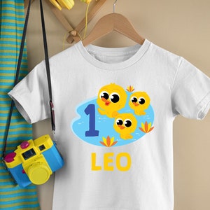 Conception de t-shirt d&#39;anniversaire de cinq petits canards / tenue d&#39;anniversaire de 5 petits canards / chemise d&#39;anniversaire de comptine de canard en caoutchouc (pour votre propre impression)