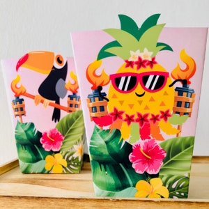 Hawaiian Luau Party Favor Box Snack Box Popcorn Box
