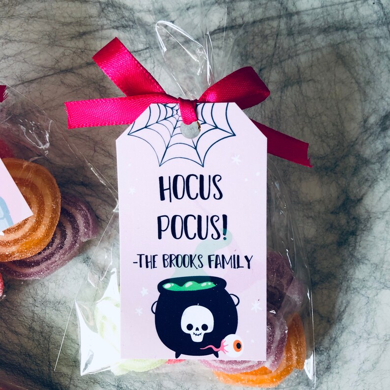 Halloween Party Favor Tags/ Cute Halloween Gift Tags/ Pink Etsy France