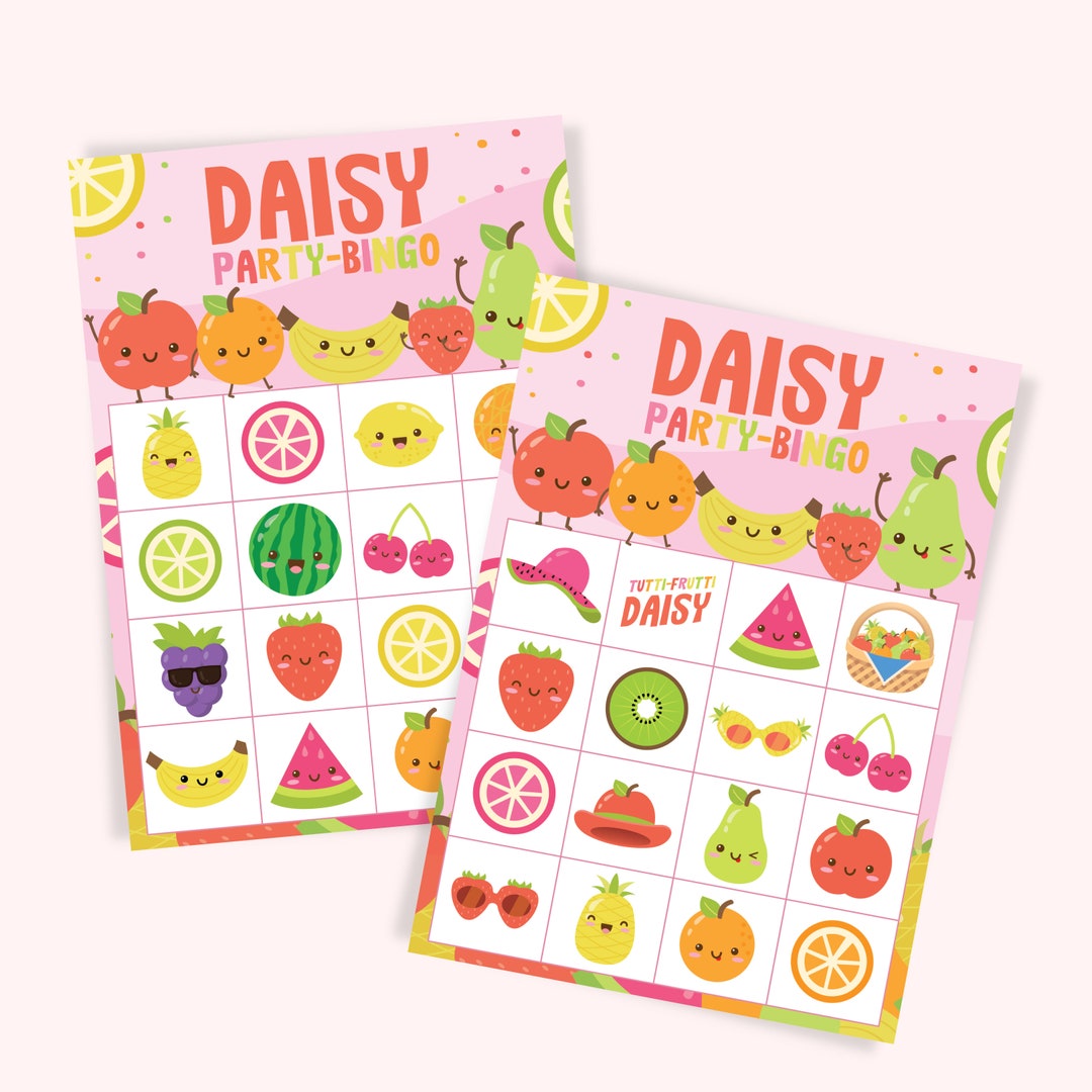 Tutti Frutti Party Bingo Game/ Twotti Frutti Kids Bingo Party - Etsy