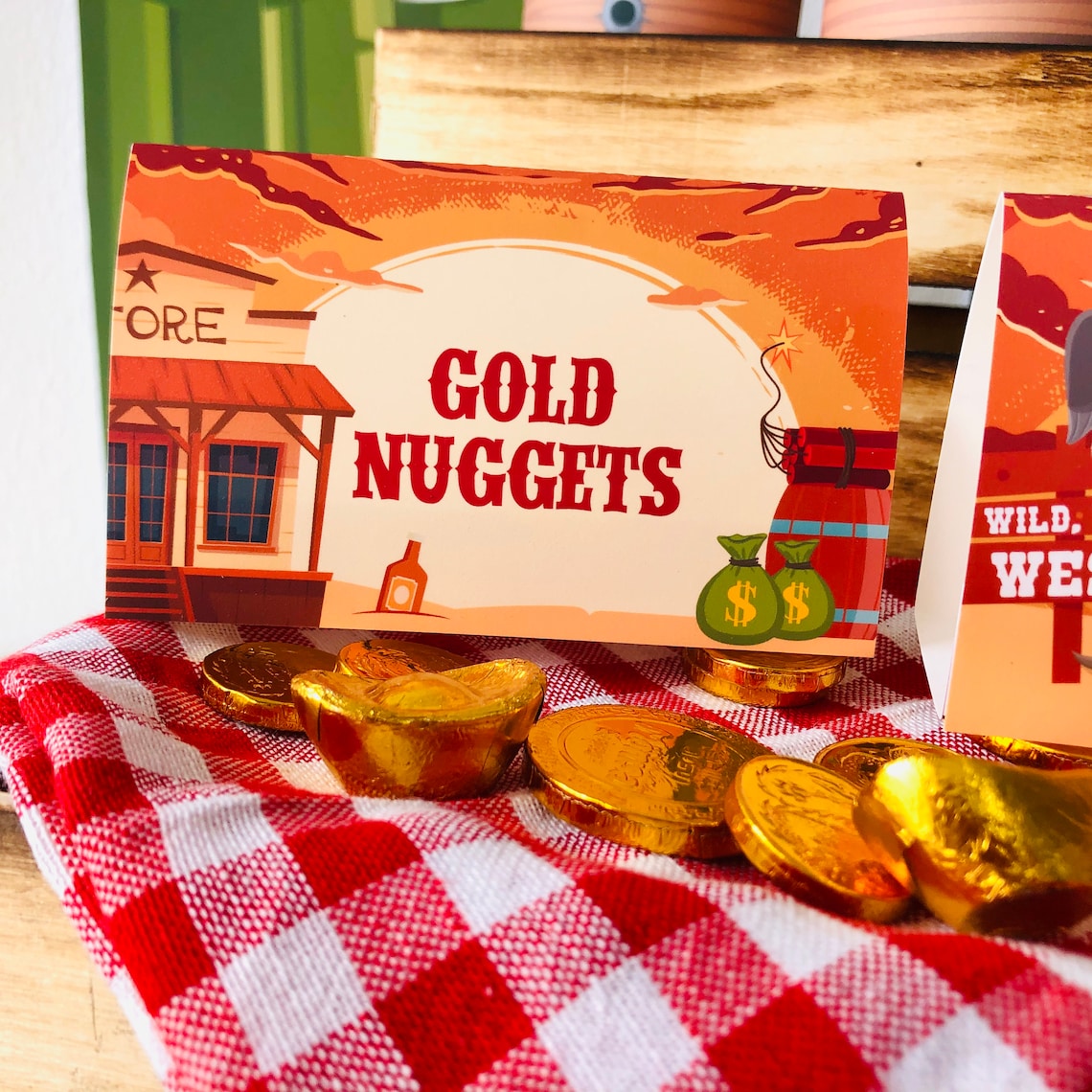 Cowboy Food Label/ Wild West Cowboy Food Tent/ Wild Western Etsy