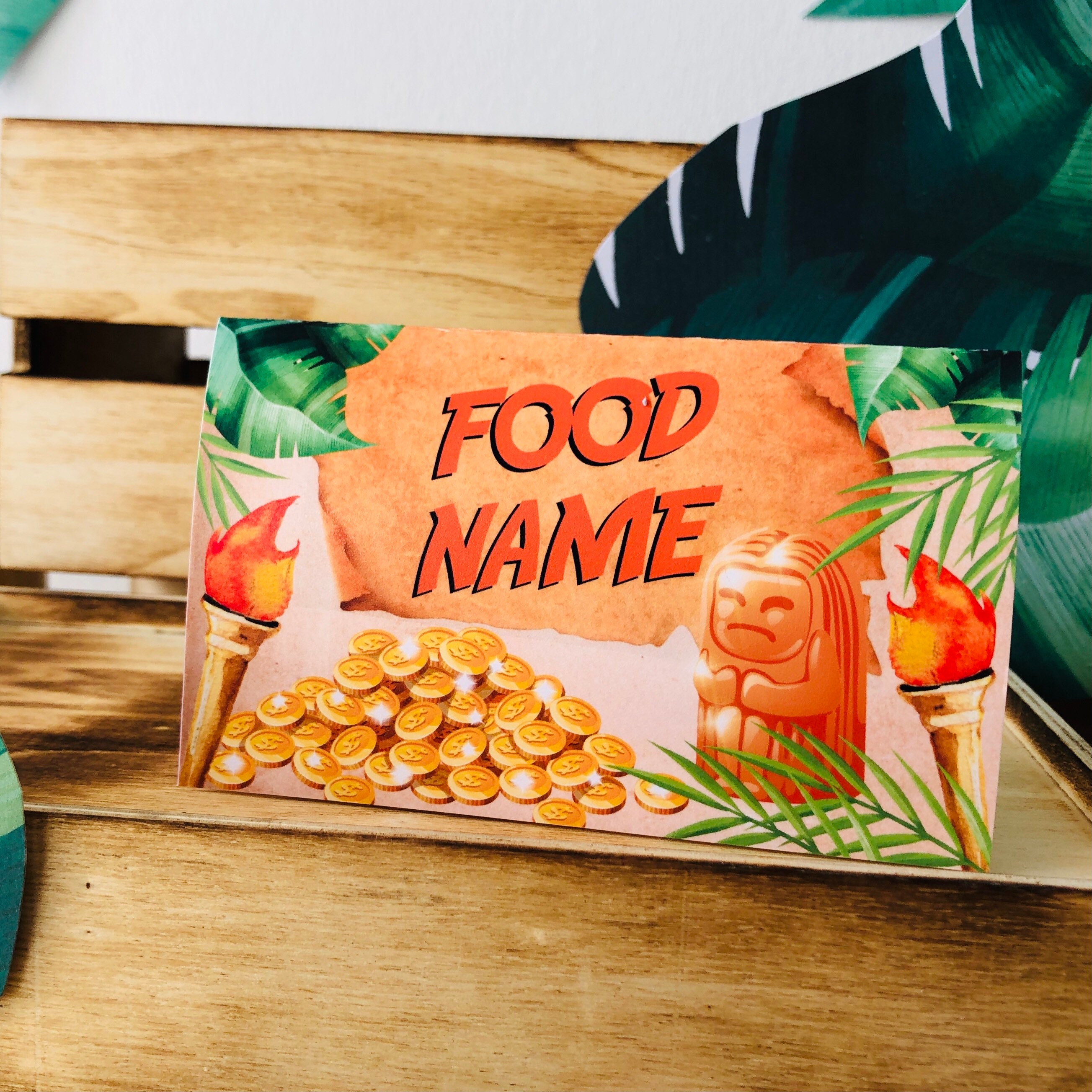 Indiana Jones Party Food Label/ Adventure Explorer Food Tent/ Jungle ...