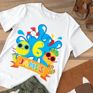 Summer Pool Party Family Birthday Shirt/ Water Slide Family Birthday Shirt