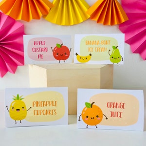 Tutti Frutti Party Food Tent Card/ Twotti Frutti Food Label Editable Printable
