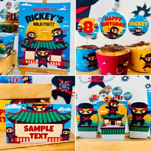Ninja Party Decorations Printable Kit/ Karate Party Decor/ Martial Arts Party Decorations/ Samurai Party Decorations/ Lego Ninja