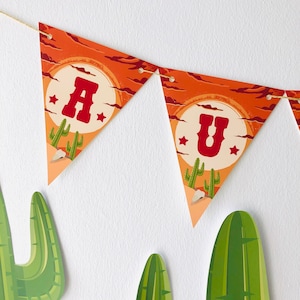 Cowboy Birthday Party Banner / Wild West Cowboy Geburtstagsbanner / Western Banner EDITIERBARE Party Printable