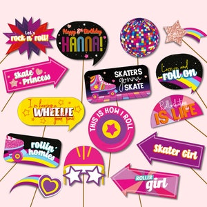 Roller Skating Party Photo Props