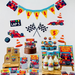 Car Racing Party Decorations/ Race Car Birthday Party/ Go Kart F1 Grand Prix Party Decorations