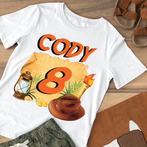 Indiana Jones Party Adventure Explorer Birthday Party Family Birthday Shirt