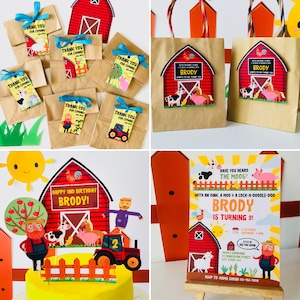 Old MacDonald Farm Party Decorations/ Animal Farm Barnyard Birthday Party Decorations