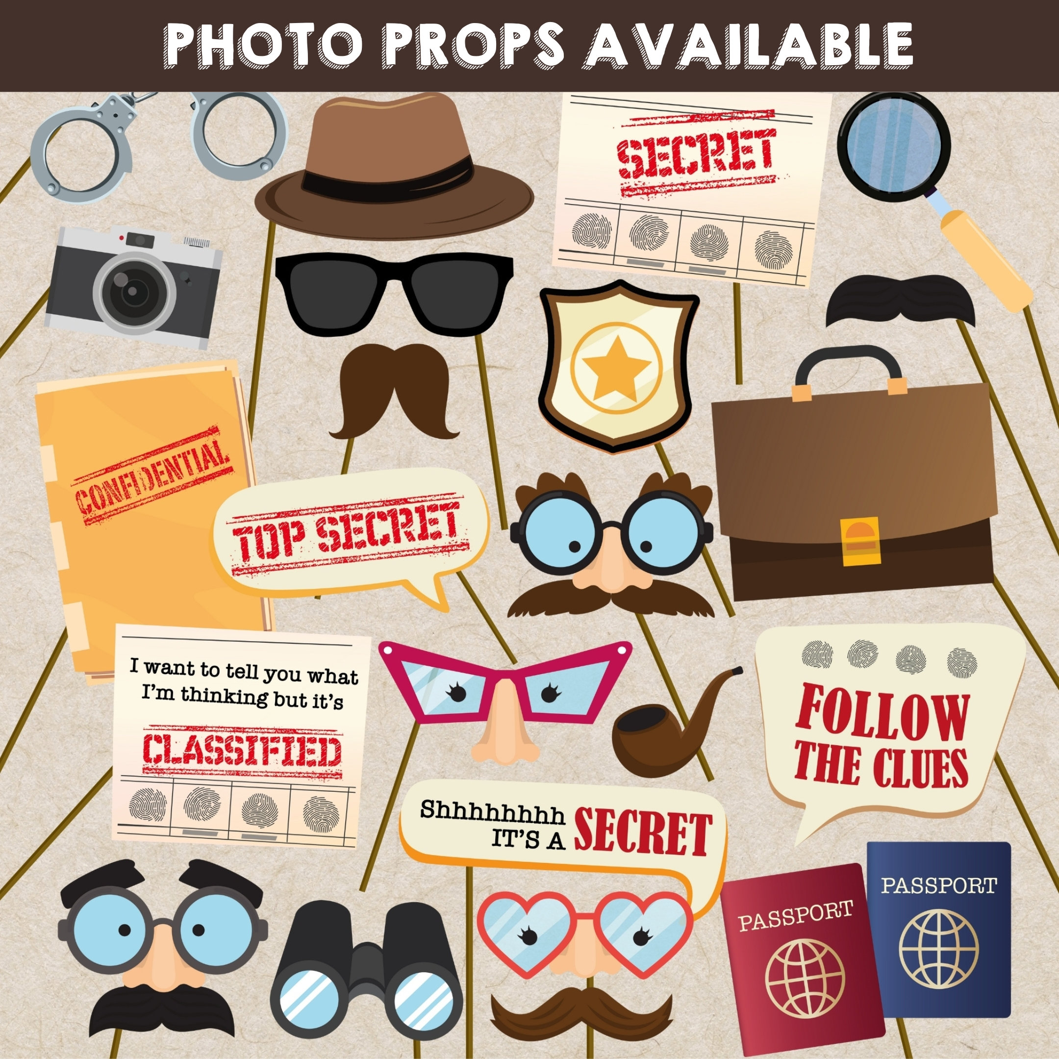 Editable Detective Birthday Backdrop | Murder Mystery Party Banner ...