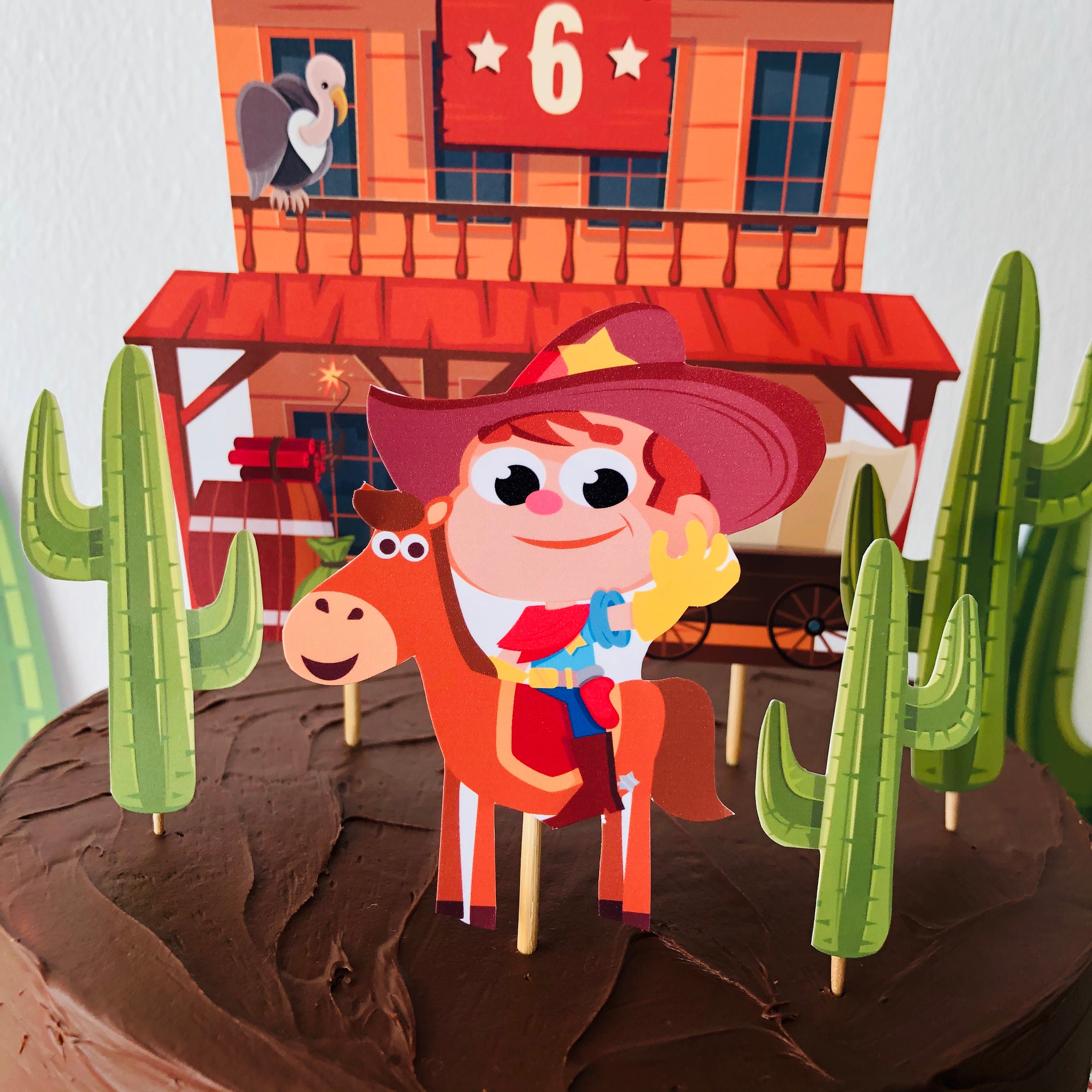 Cowboy Cake Topper/ Wild West Cowboy Cake Topper/ Western Cake Etsy