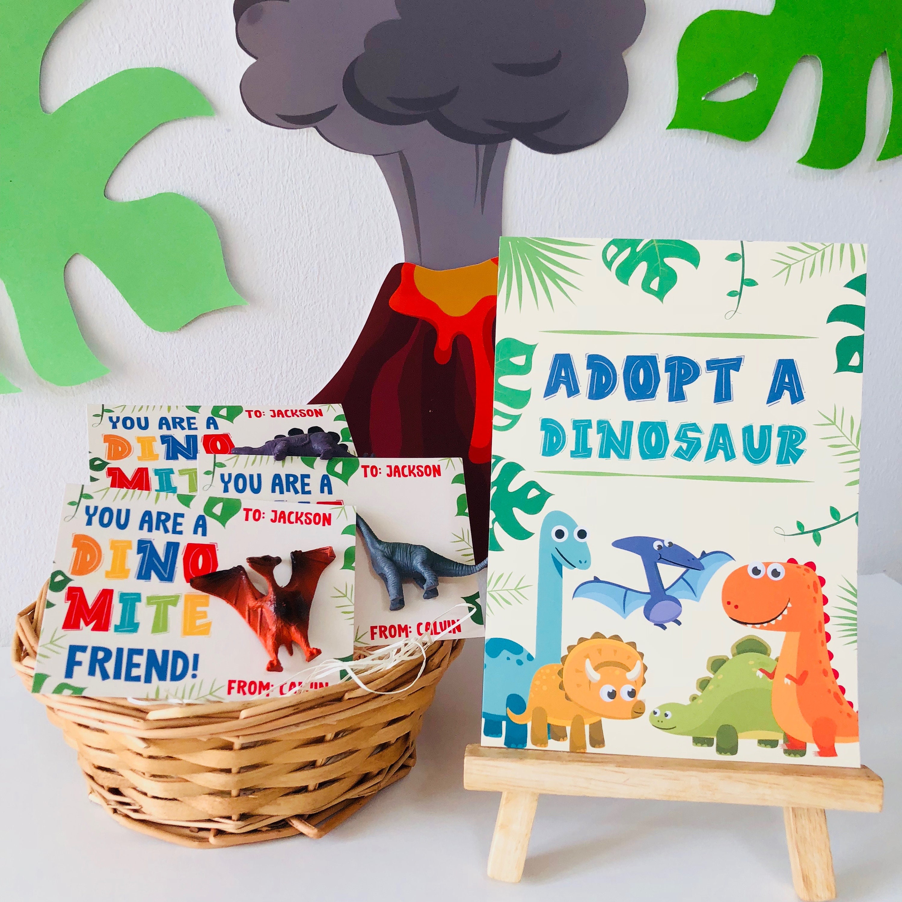 Adopt a Dinosaur Printable/ Dinosaurs Party Games/ Dinosaurs Party Favors  EDITABLE Printable -  Denmark