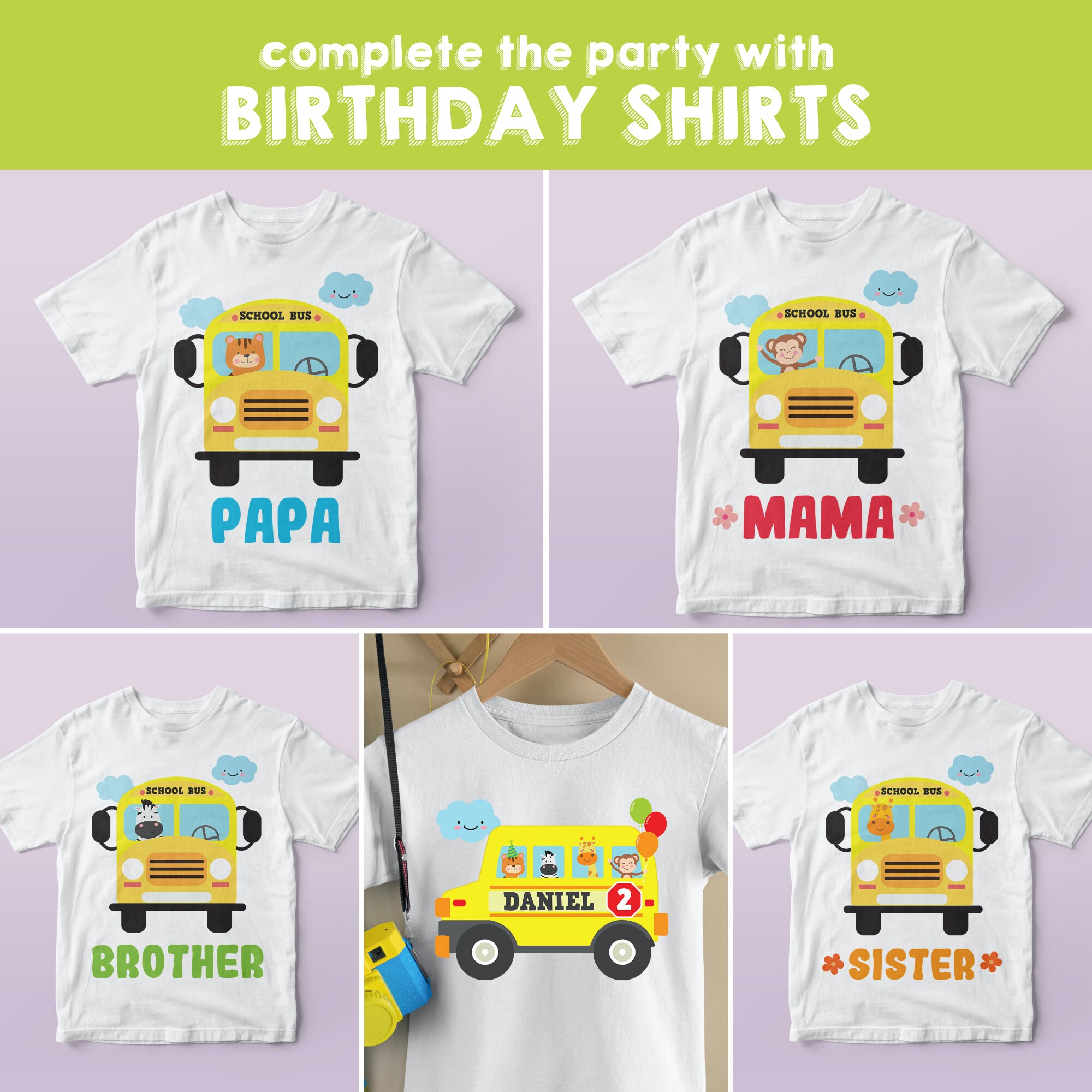 Bus Party Photo Booth Printable Kit 