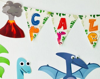 Dinosaurs Birthday Banner / Dino-Mite Banner / 10 Little Dinosaurs EDITABLE Party Banner Printable