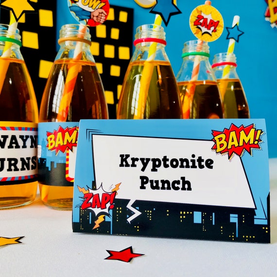 Superhero Party Food Tent Superhero Party Food Labels Printables superhero-party-food-tent-superhero-party-food-labels-printables